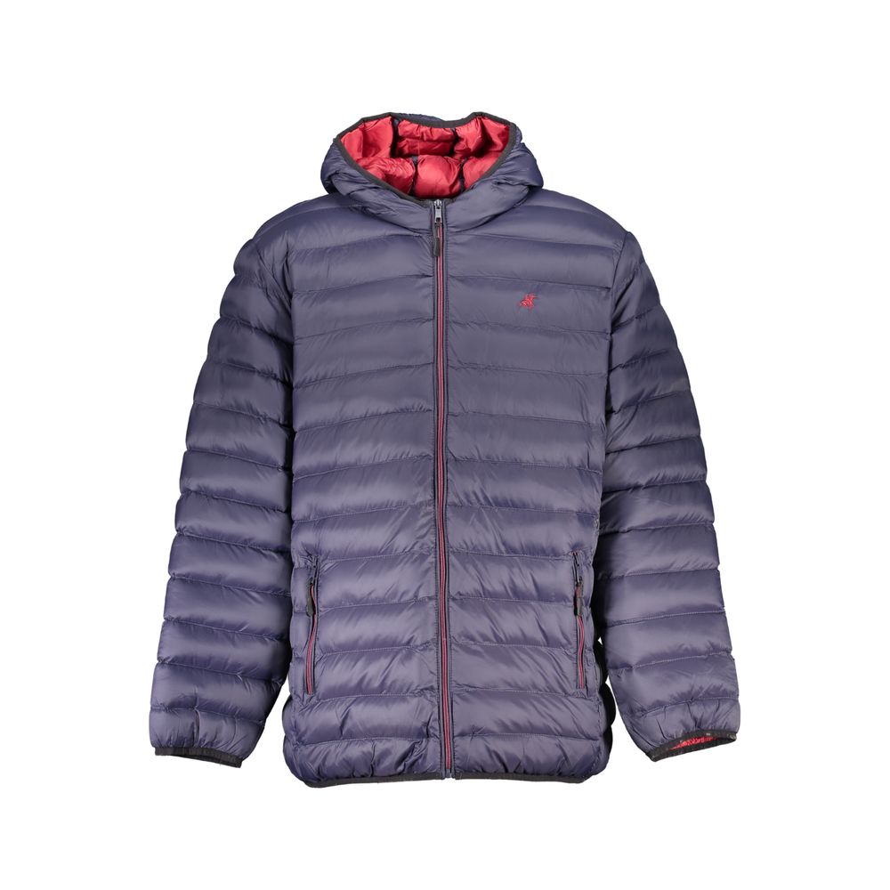 Blaue Herrenjacke aus Polyester