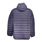 Blaue Herrenjacke aus Polyester