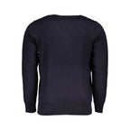 Blauer Viskose-Pullover für Herren