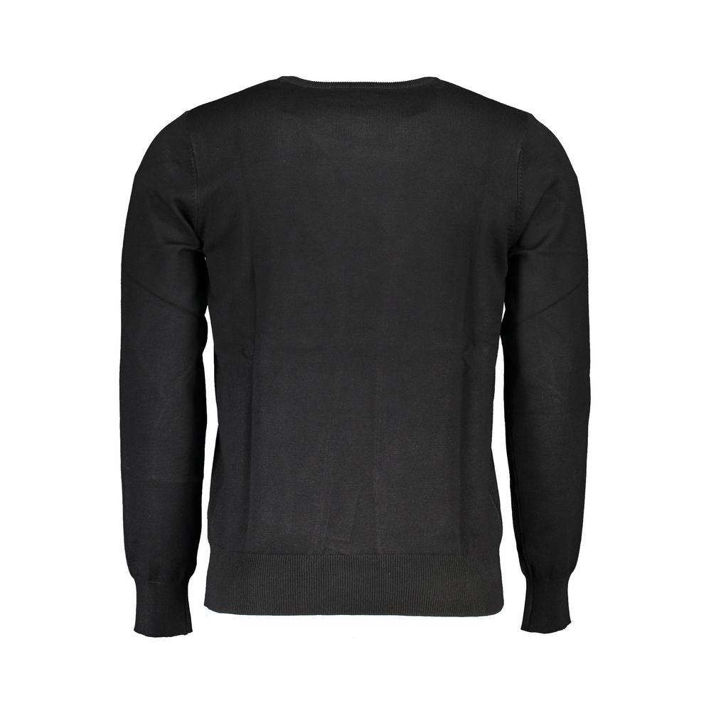 Black Viscosa Mens Sweater