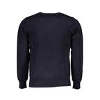 Blue Viscose Men's Sweater