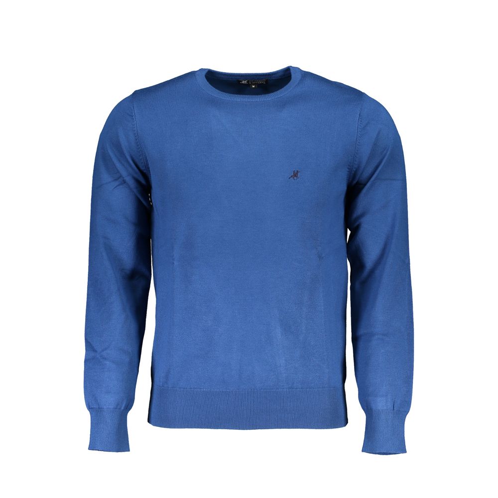 Herrenpullover aus blauer Viskose