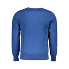 Herrenpullover aus blauer Viskose