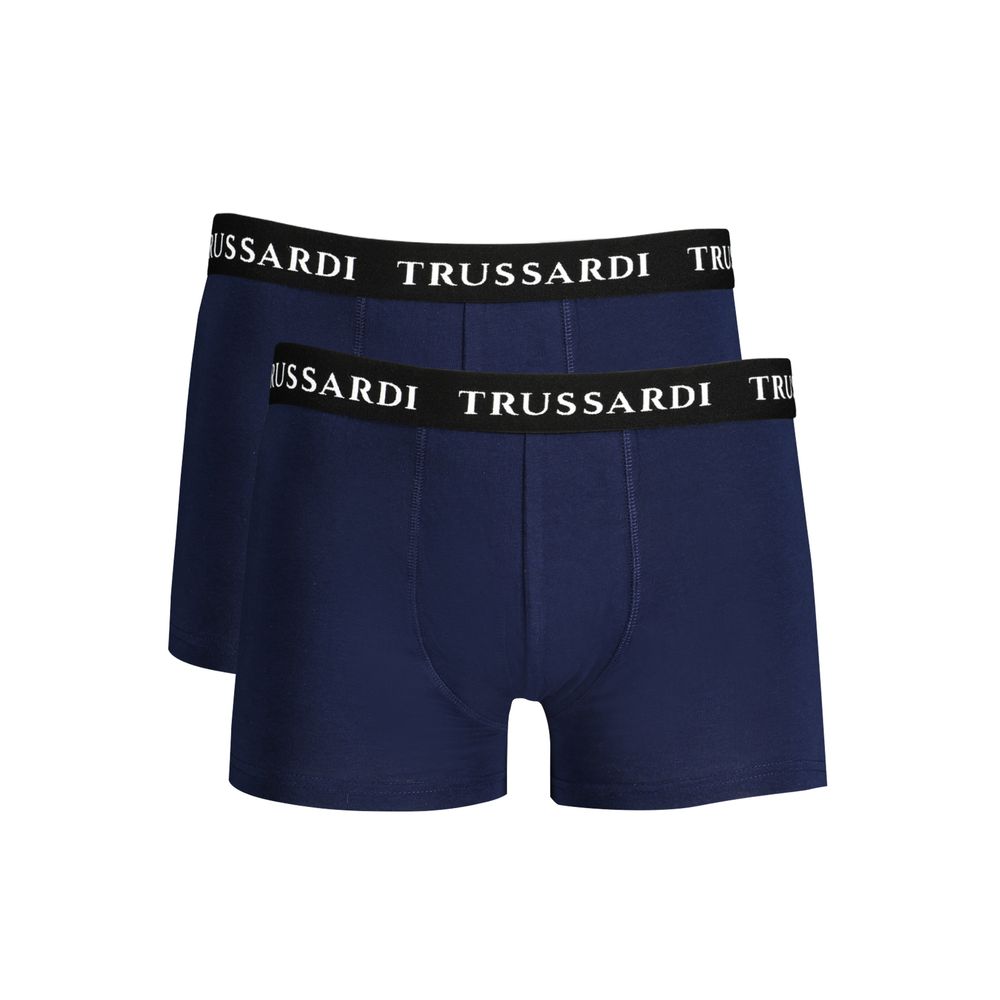 Blaue Baumwoll-Boxershorts für Herren