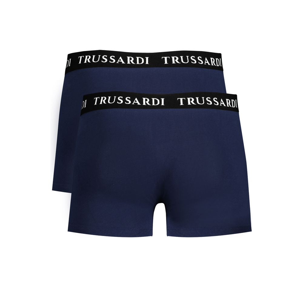 Blaue Baumwoll-Boxershorts für Herren