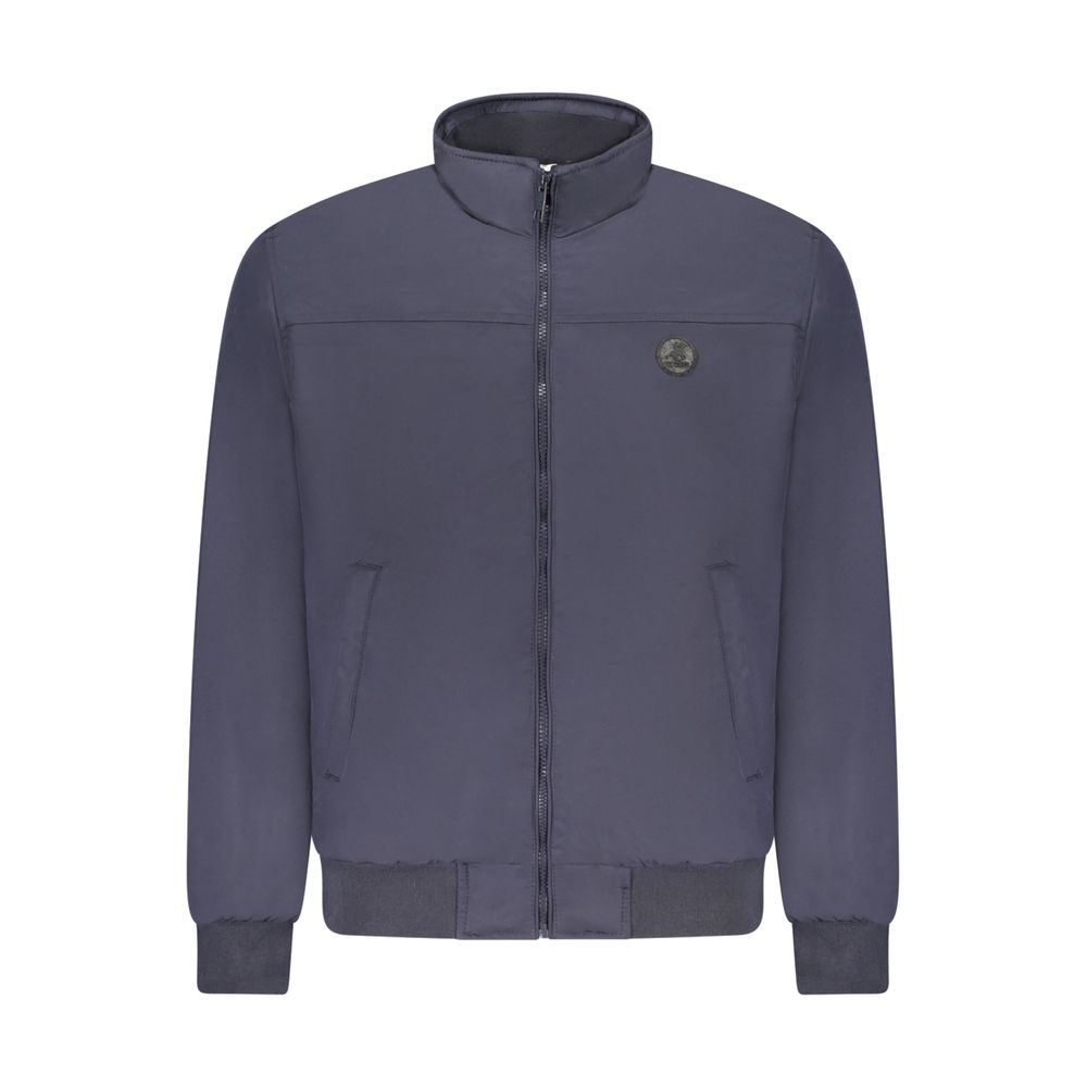 Blu Polyester Men's Jacket