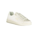 White Polyurethane Women Sneaker