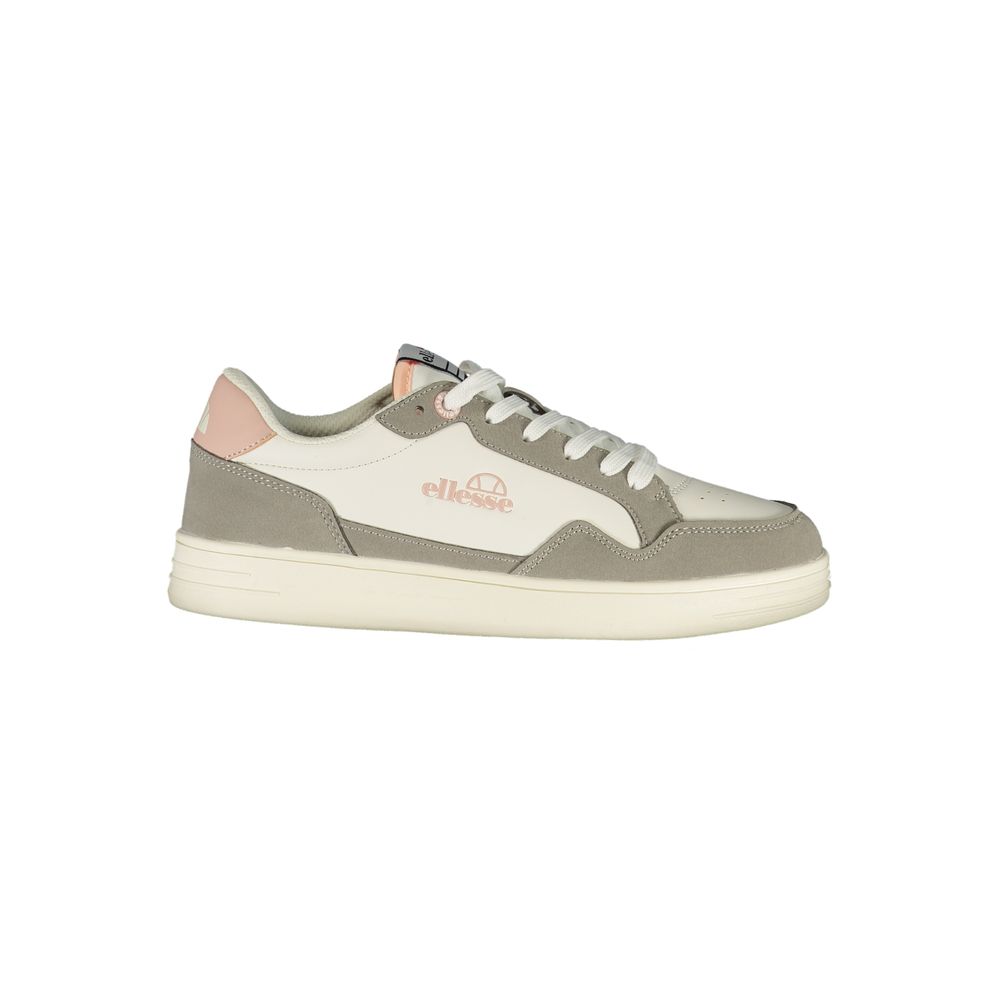 White Polyurethane Women's Sneaker