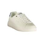 White Polyurethane Men Sneaker