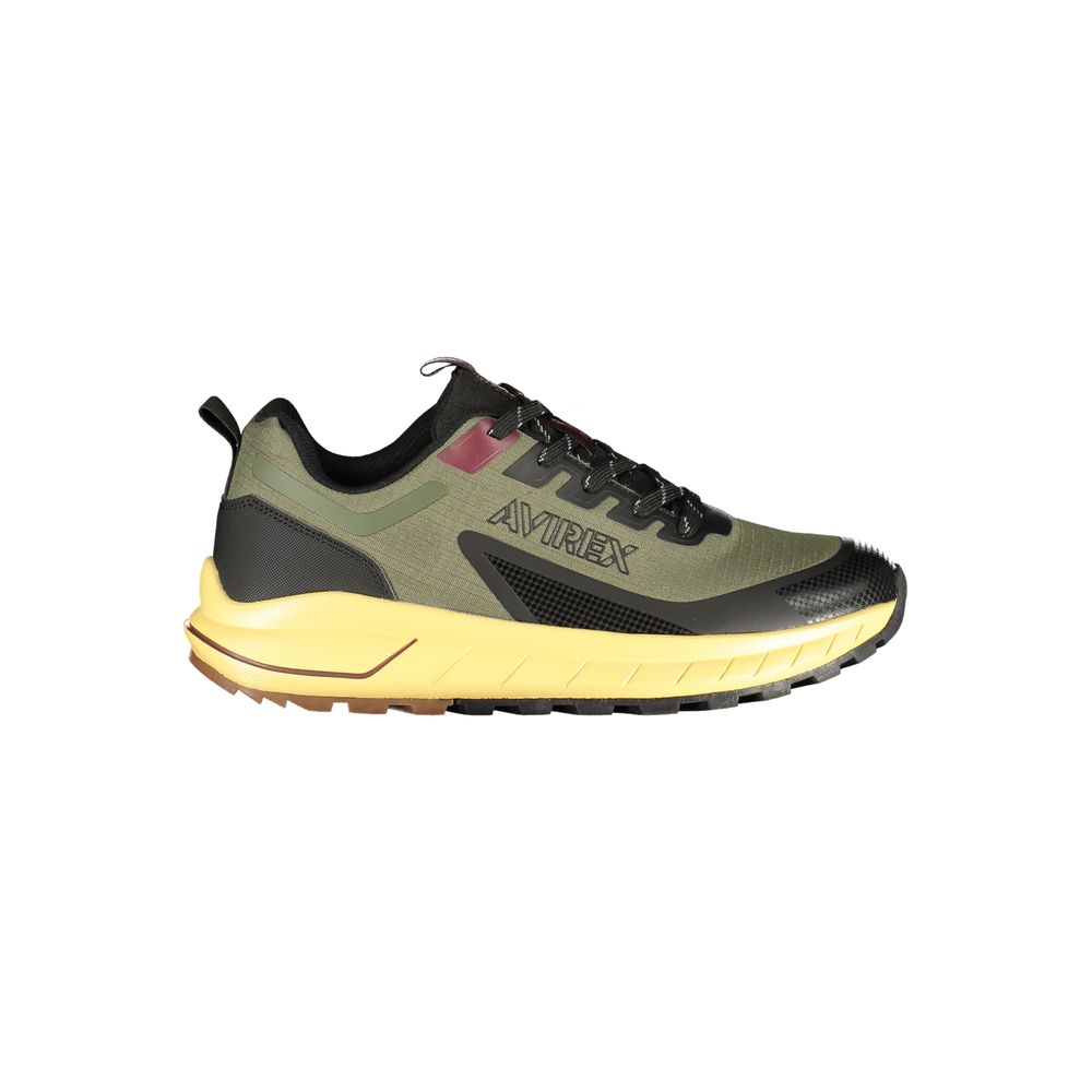 Green Polyester Men Sneaker