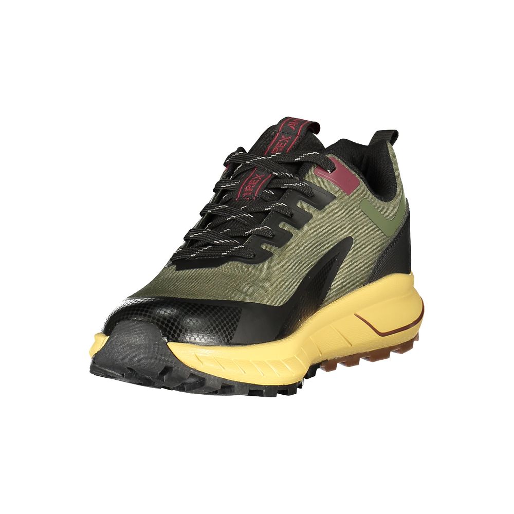 Green Polyester Men Sneaker
