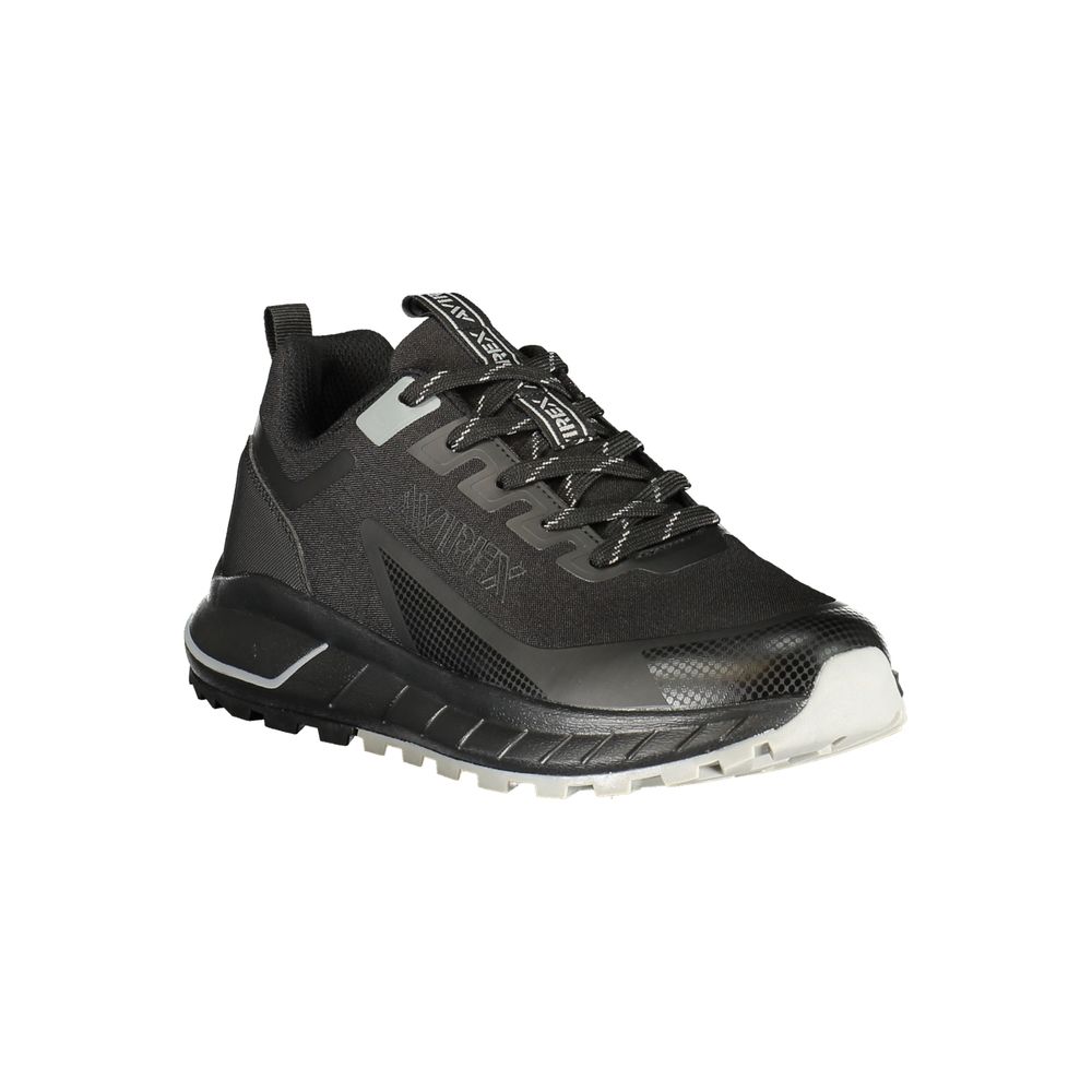 Black Polyurethane Men Sneaker