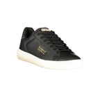 Black Polyurethane Men Sneaker