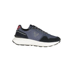 Blue Polyurethane Men Sneaker