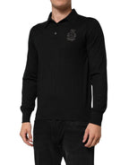 Pullover für Herren, Langarm, mit schwarzem Wappen