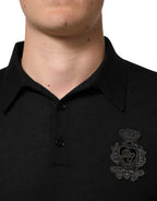 Pullover für Herren, Langarm, mit schwarzem Wappen