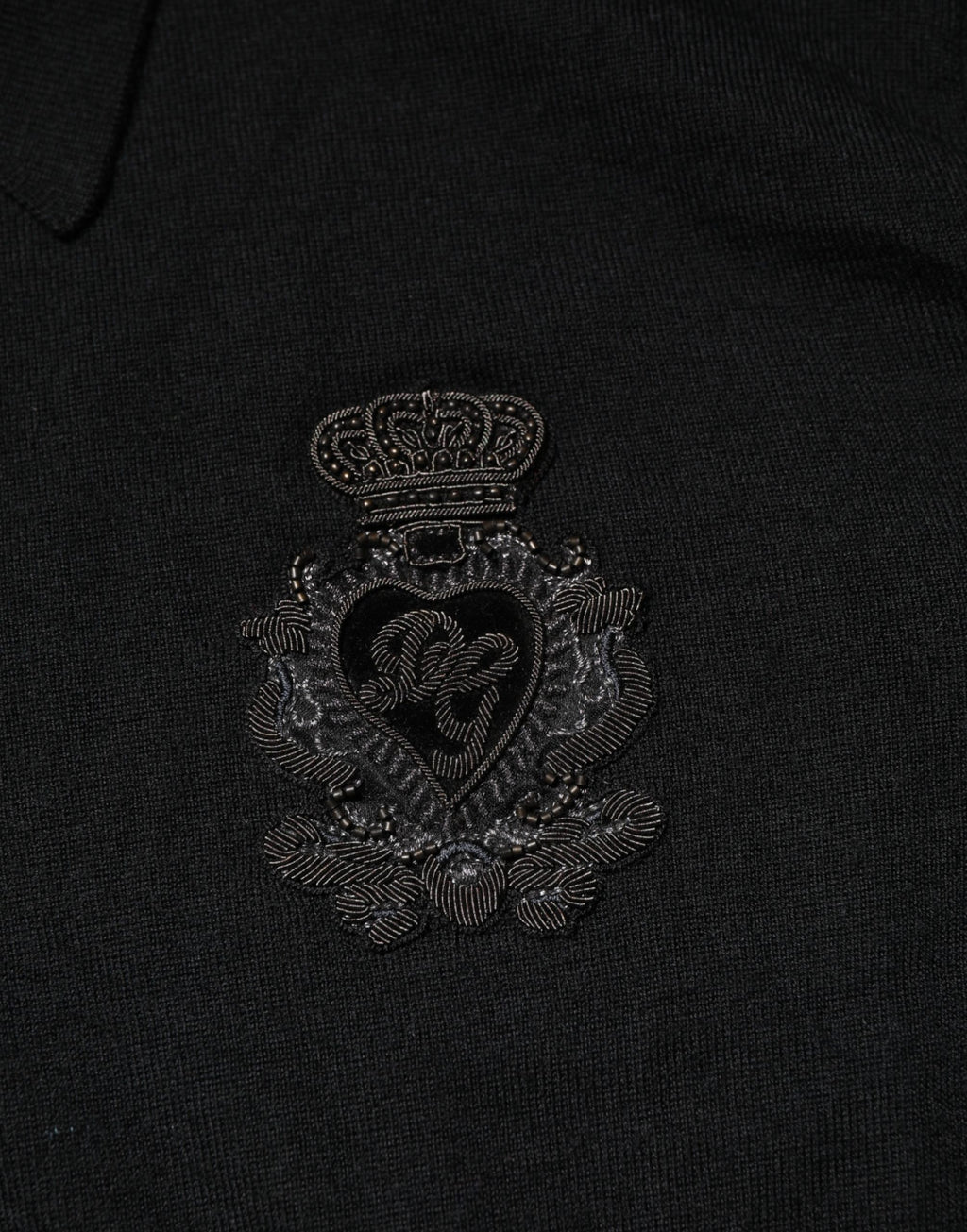Pullover für Herren, Langarm, mit schwarzem Wappen