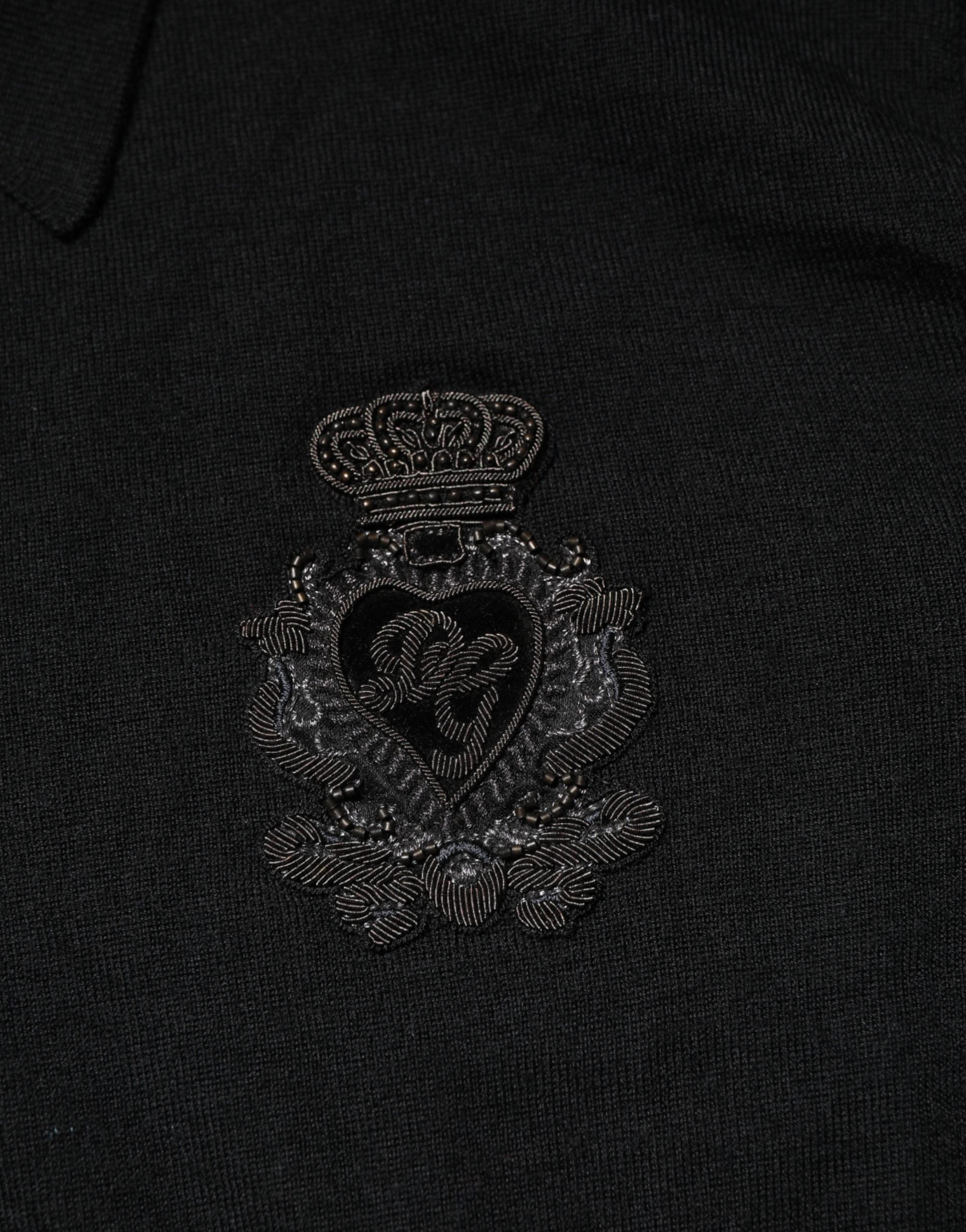 Pullover für Herren, Langarm, mit schwarzem Wappen