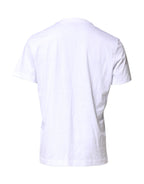 T-Shirt für Herren aus weißer Baumwolle mit DG-Logo-Stickerei