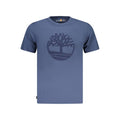 Blue Cotton Men T-Shirt