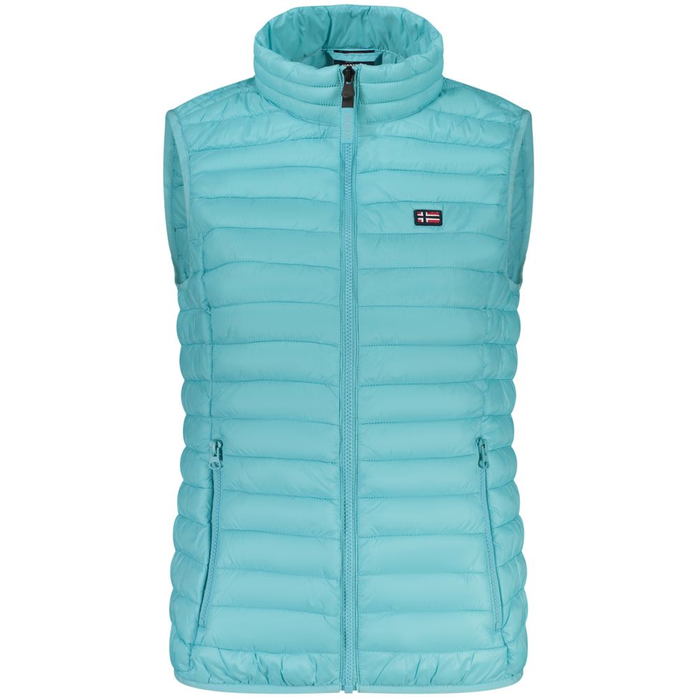 Light Blue Polyamide Women's Gilet