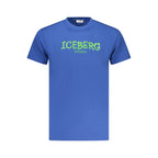 Blue Cotton Men's T-Shirt