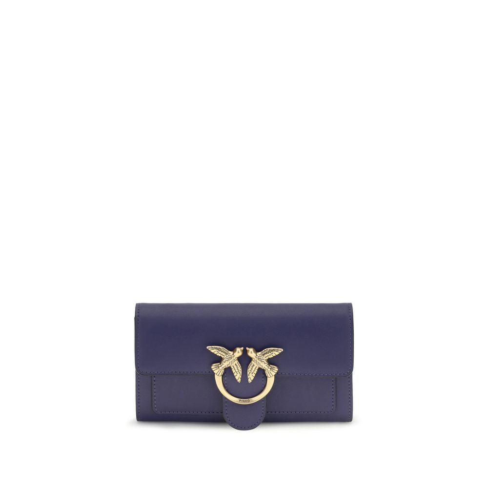 Brieftasche aus blauem Kalbsleder Bos Taurus