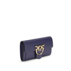 Brieftasche aus blauem Kalbsleder Bos Taurus