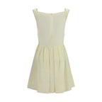 Beige Cotton Casual Dress