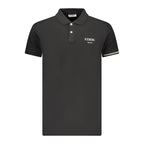 Schwarzes Polo-Shirt für Herren aus Baumwolle