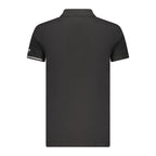 Schwarzes Polo-Shirt für Herren aus Baumwolle