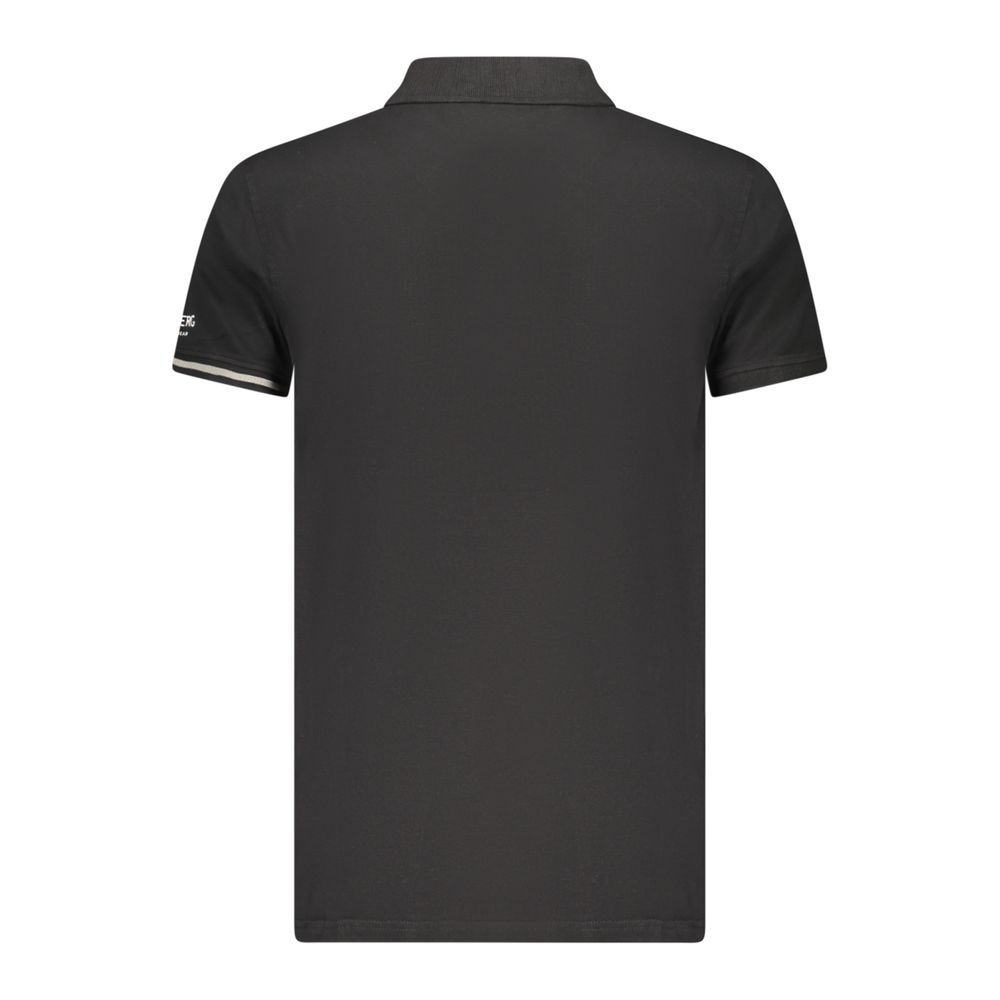 Schwarzes Polo-Shirt für Herren aus Baumwolle