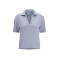 Polohemd aus blauem Kaschmir