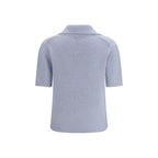 Polohemd aus blauem Kaschmir