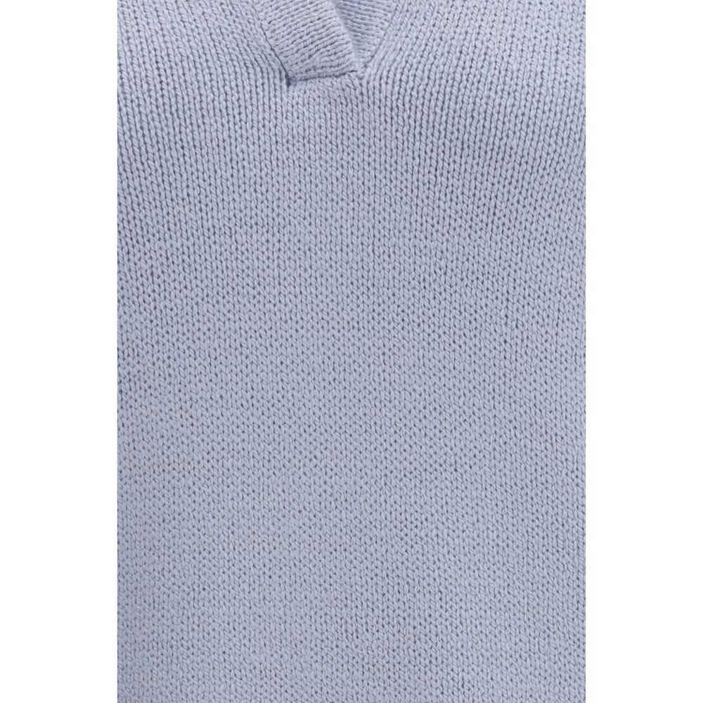 Polohemd aus blauem Kaschmir