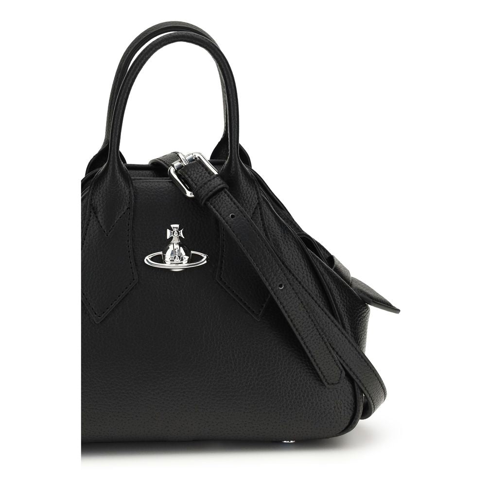 Borsa a mano in poliuretano nero