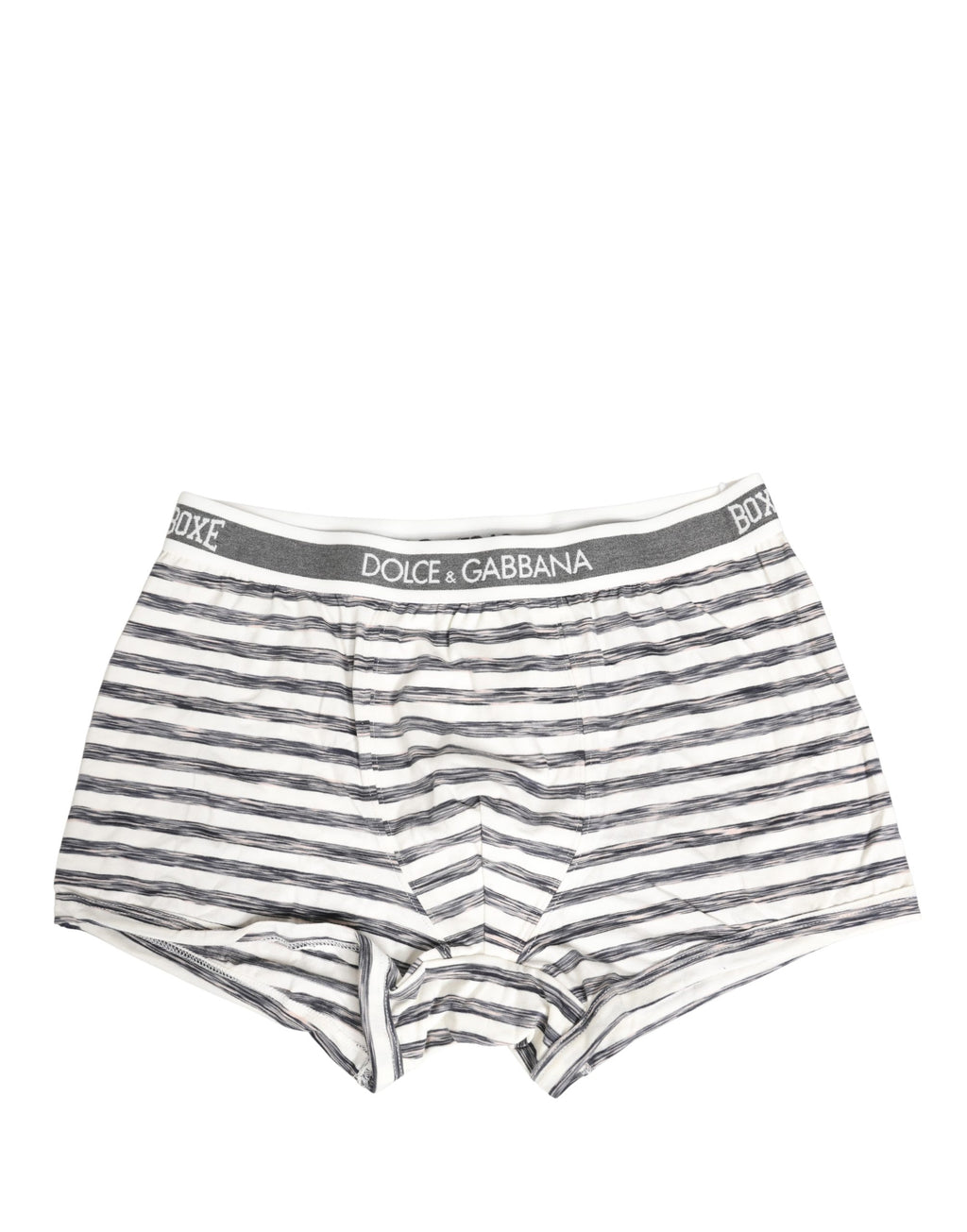 Grau Weiß Gestreifte Herren Regular Boxer Unterwäsche