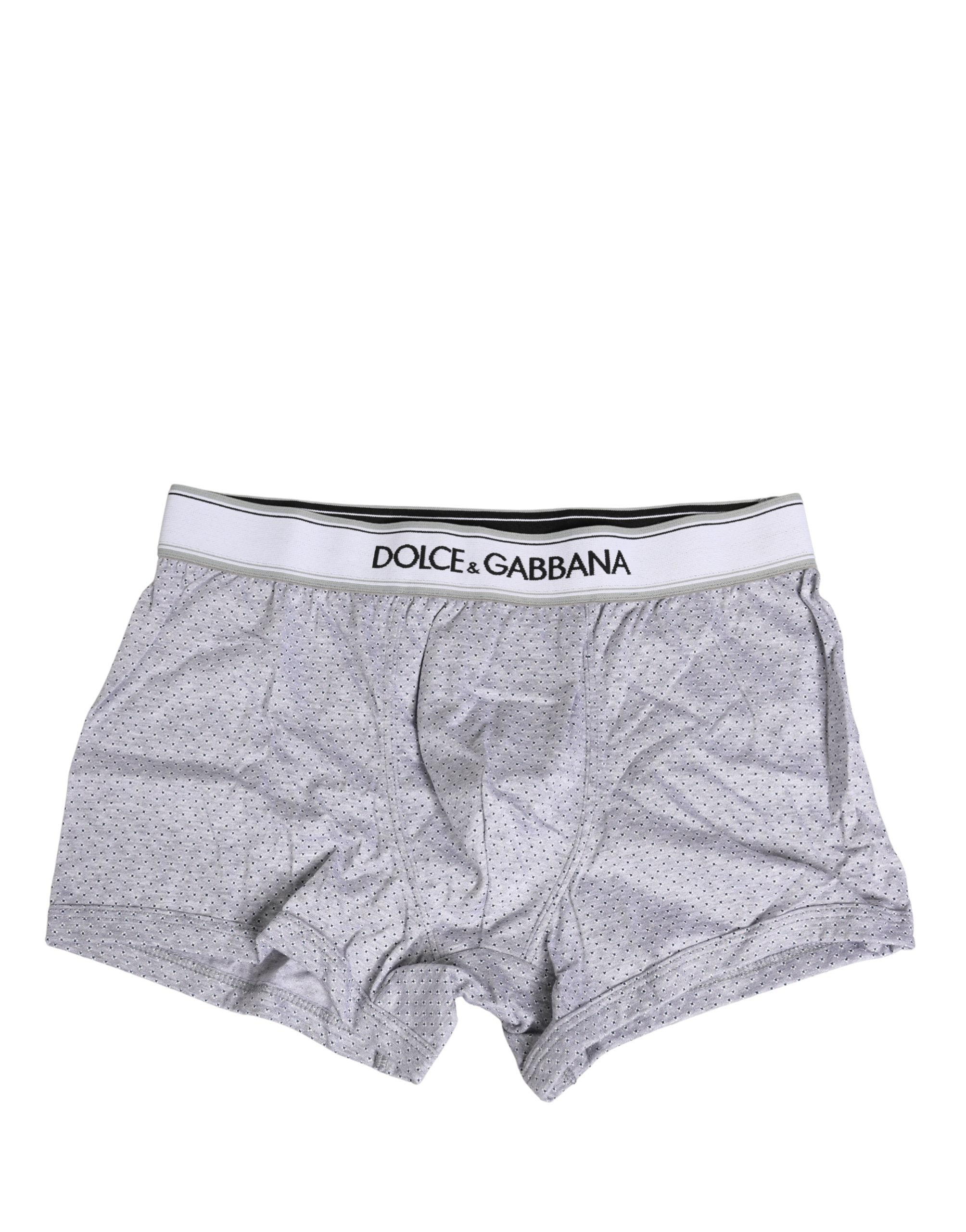 Graues Logo Baumwolle Herren Regular Boxershorts