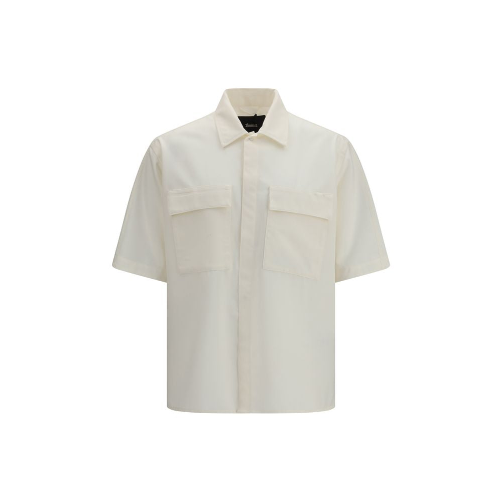 Beiges Polyester Kurzarmhemd