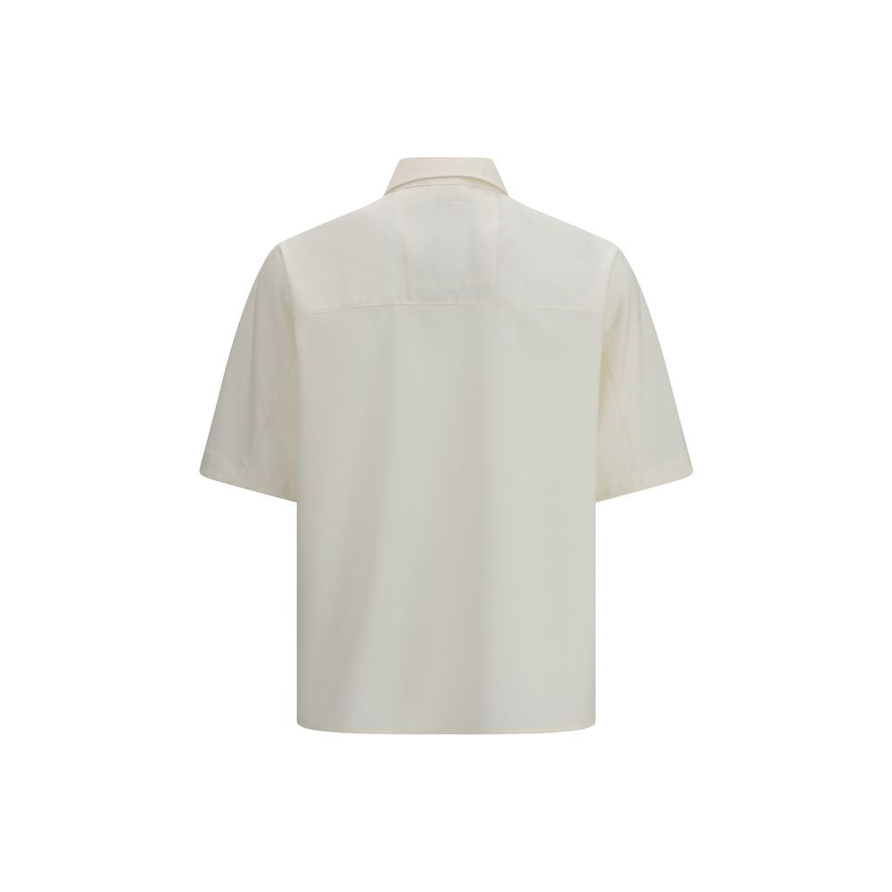 Beiges Polyester Kurzarmhemd