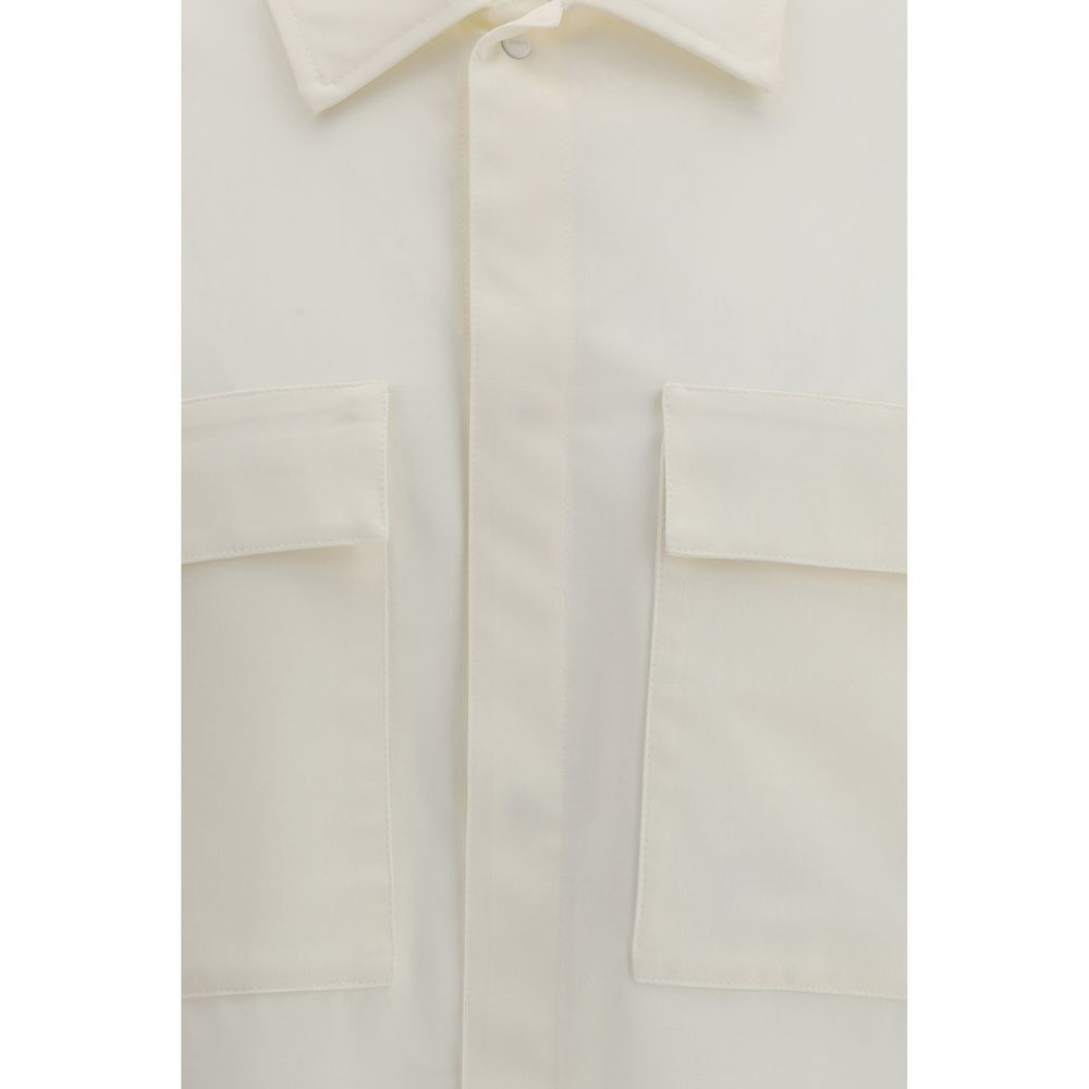 Beiges Polyester Kurzarmhemd
