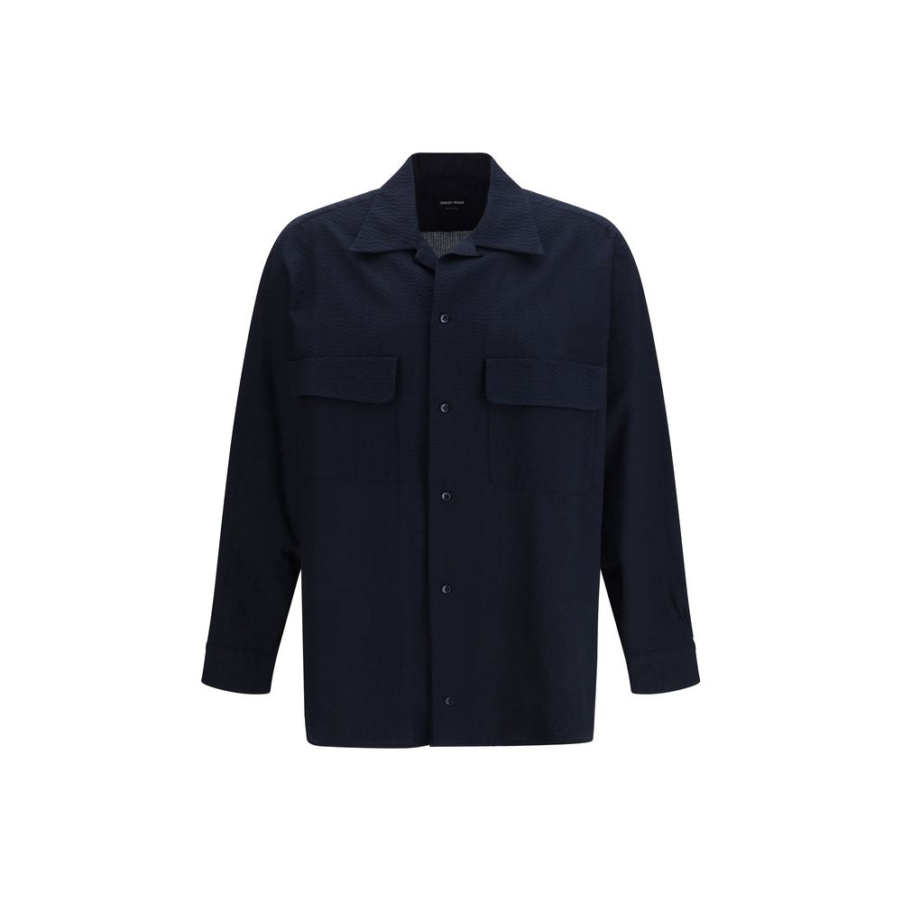 Camicia in cotone blu