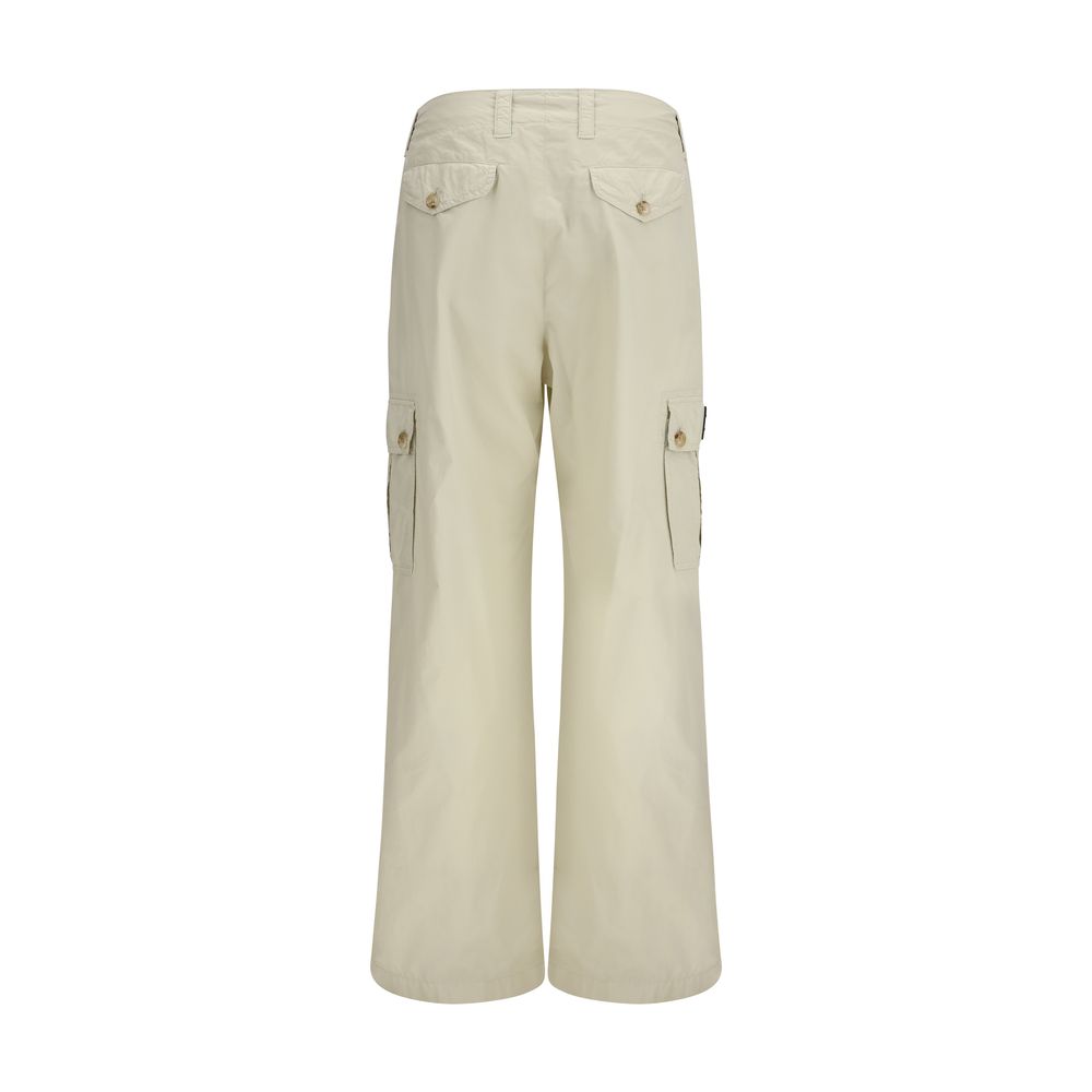 Beige Freizeithose aus Baumwolle