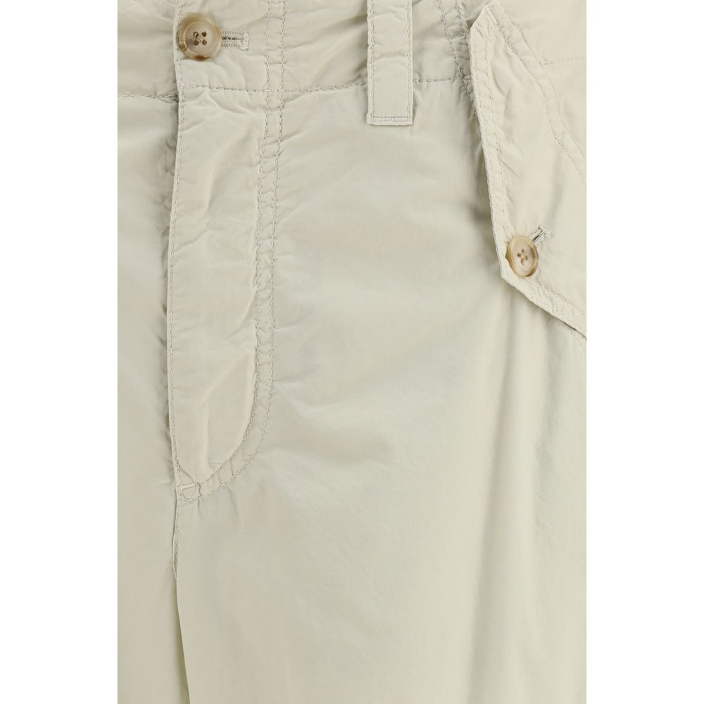 Beige Freizeithose aus Baumwolle