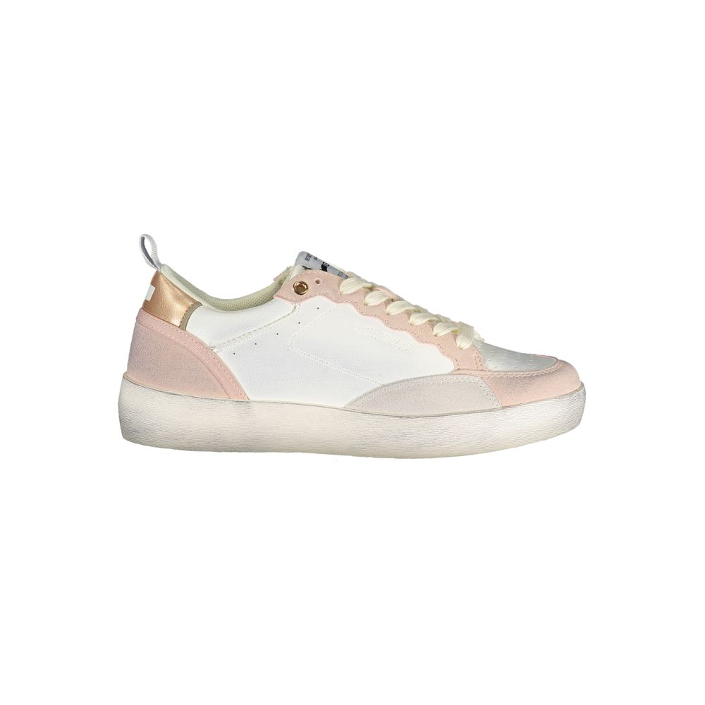 White Polyurethane Women's Sneaker