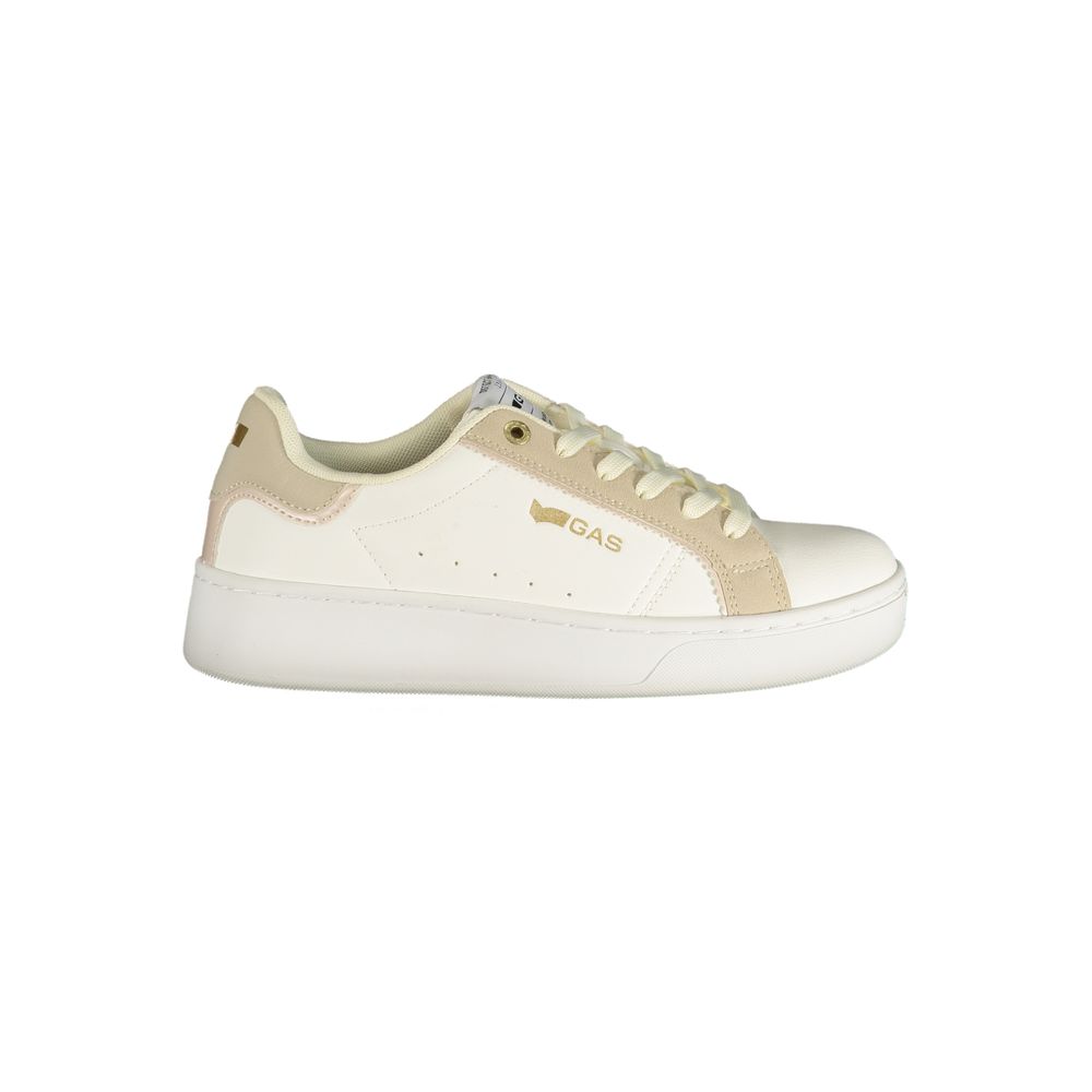 White Polyurethane Women's Sneaker