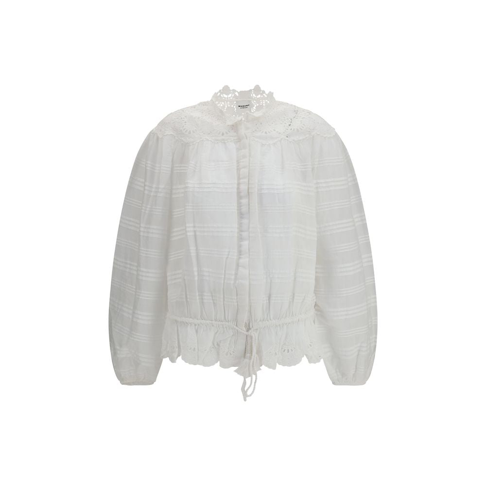 Weiße Polyesterbluse