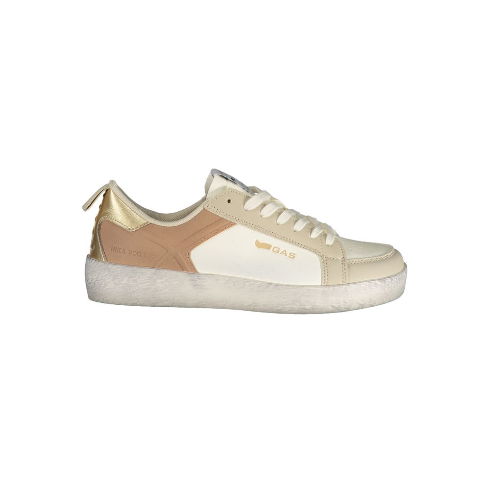 Weiß Polyurethan Damen Sneaker