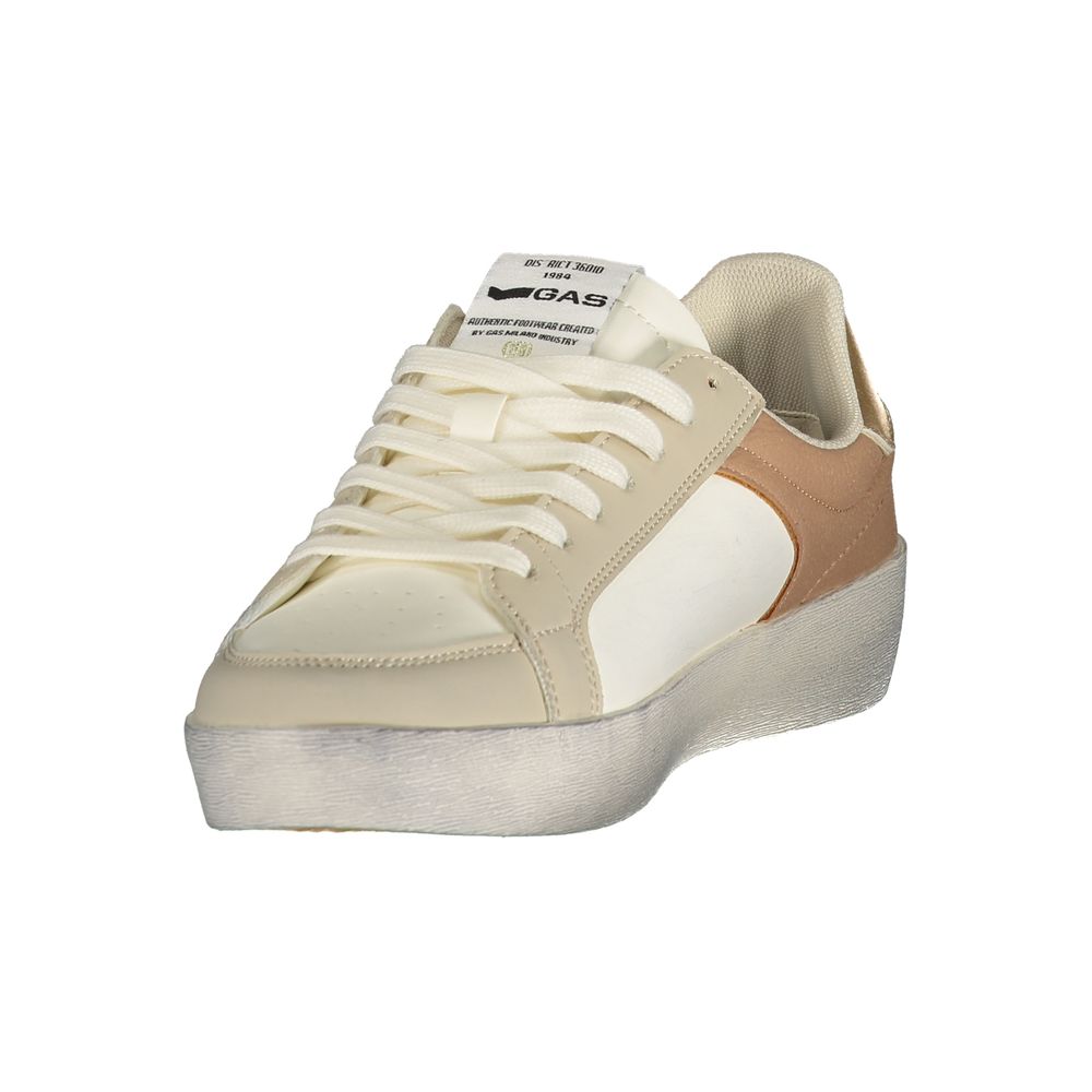 Weiß Polyurethan Damen Sneaker
