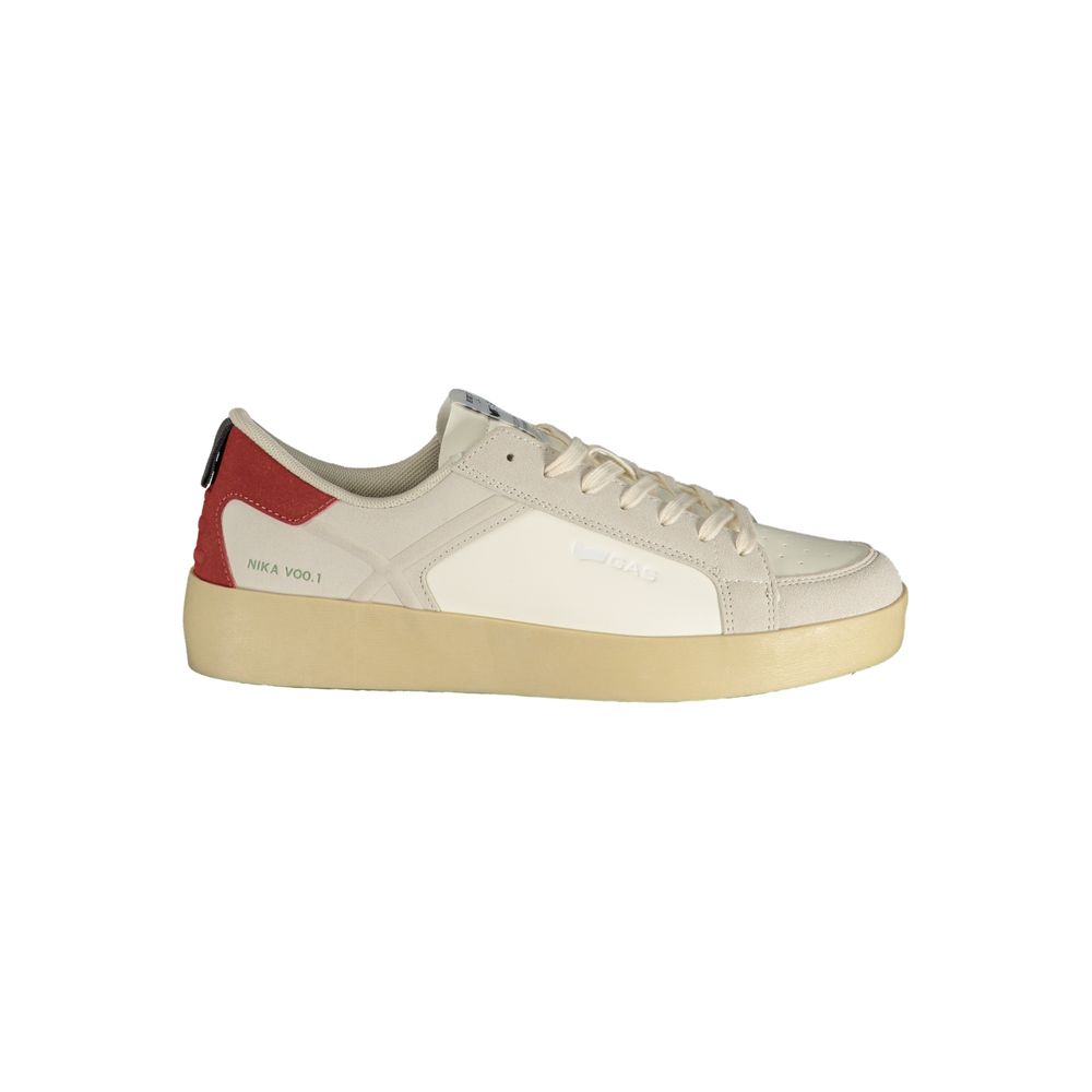 White Polyurethane Men's Sneaker